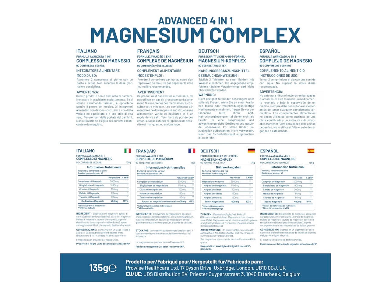 Prowise Healthcare Magnesium Glycinate Complex
