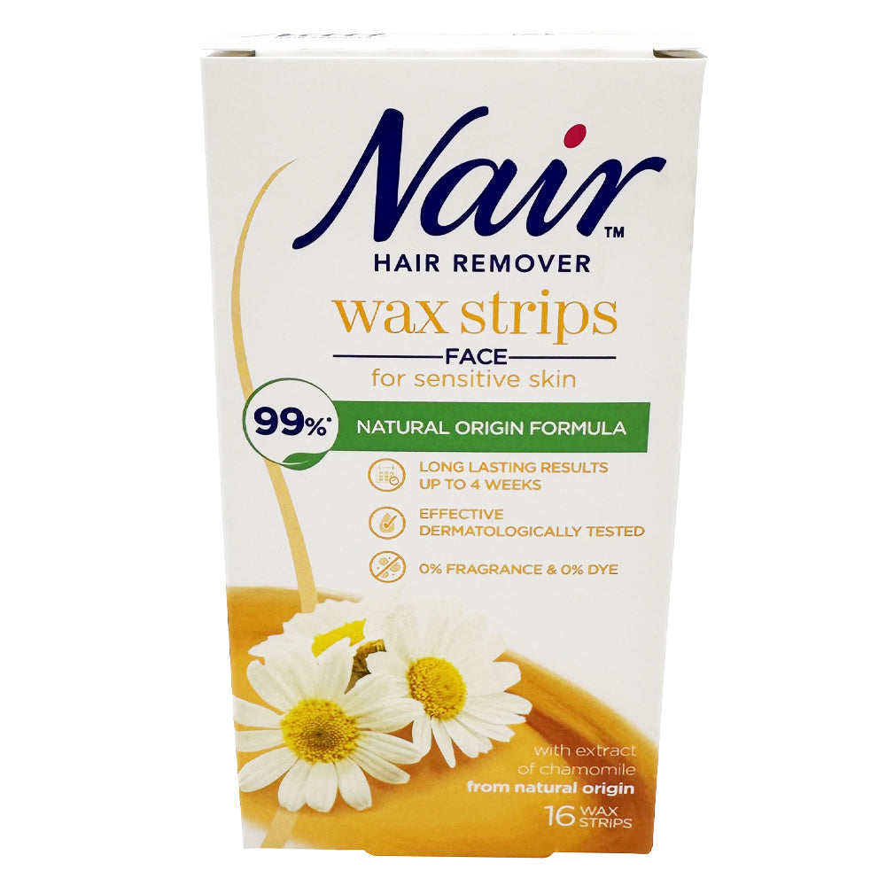 Nair Face Hair Remover Wax strips