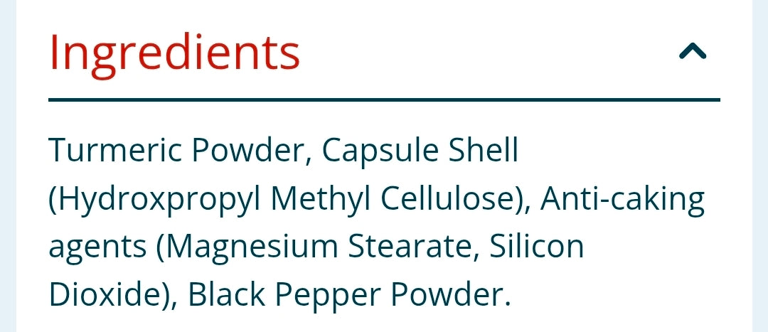 Revita Turmeric & Black Pepper capsules. 6months supply.