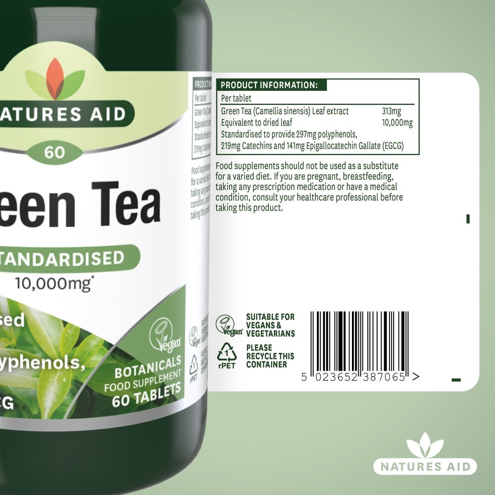 Nature Aid Green tea Extract 60 tablets