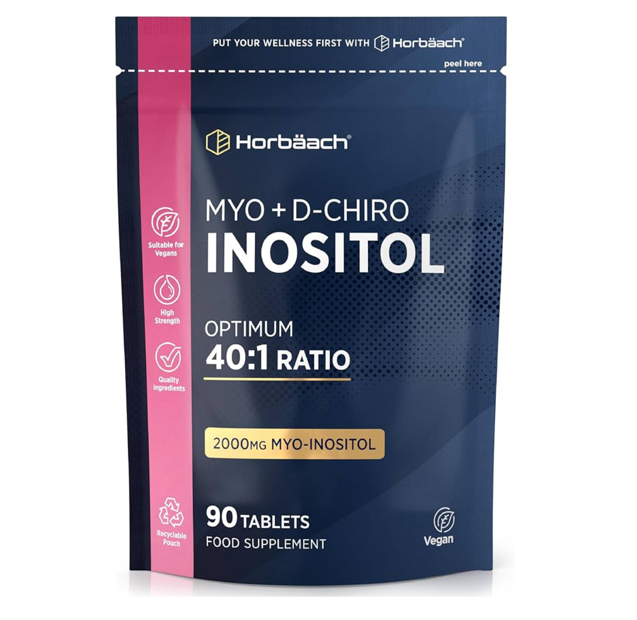 Horbaach Myo Inositol and D Chiro Inositol