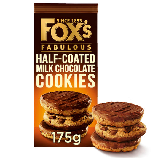 Fox Milk Chocolate Half Coated Cookies 175g