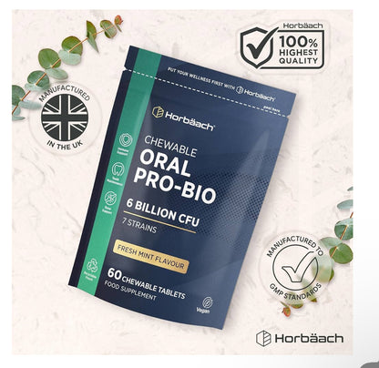 Horbaach Oral Biotics for Mouth 6 Billion CFU