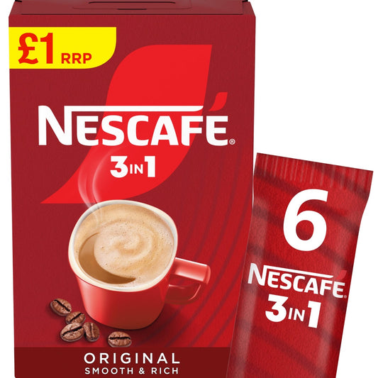 Nescafe 3in1 Original Smooth and Rich Sachets x6