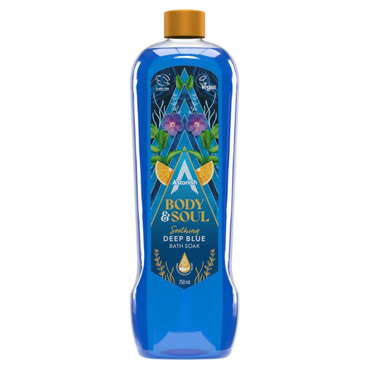 Astonish Body & Soul Deep Blue Bath Soap 750ml