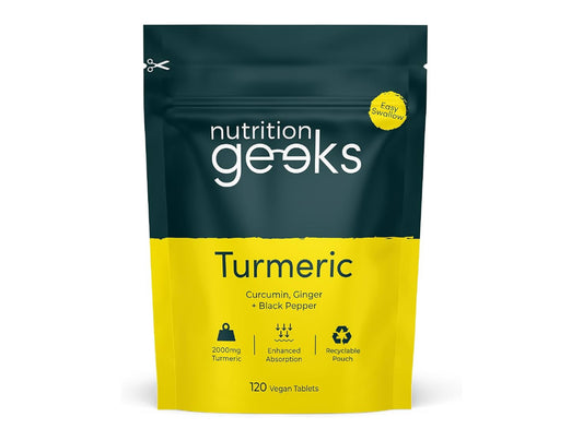 Nutrition Geeks Tumeric & Black Pepper 120 tablets