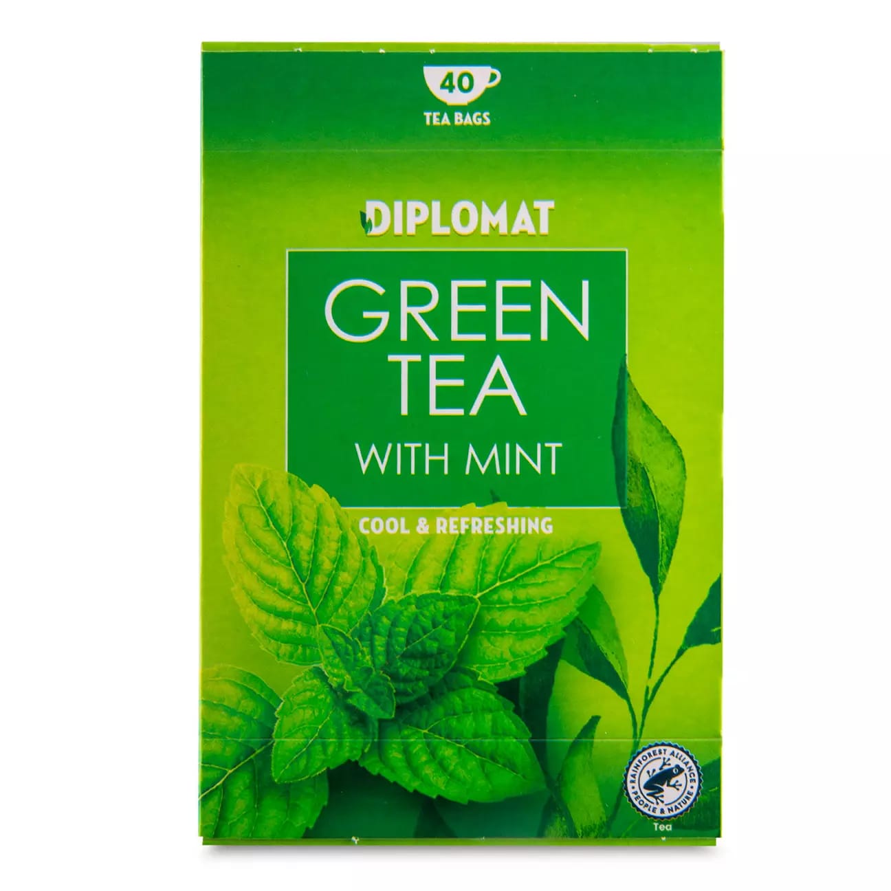 Diplomat Green Tea with Mint 40 Tea Bags