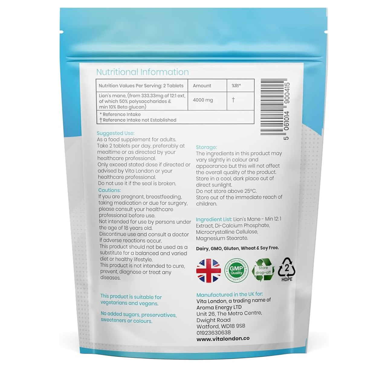 Lions Mane Supplement 4000mg | 2 Month Daily Supply