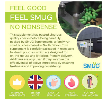 SMUG Supplements Berberine HCL British Made 98% Pure