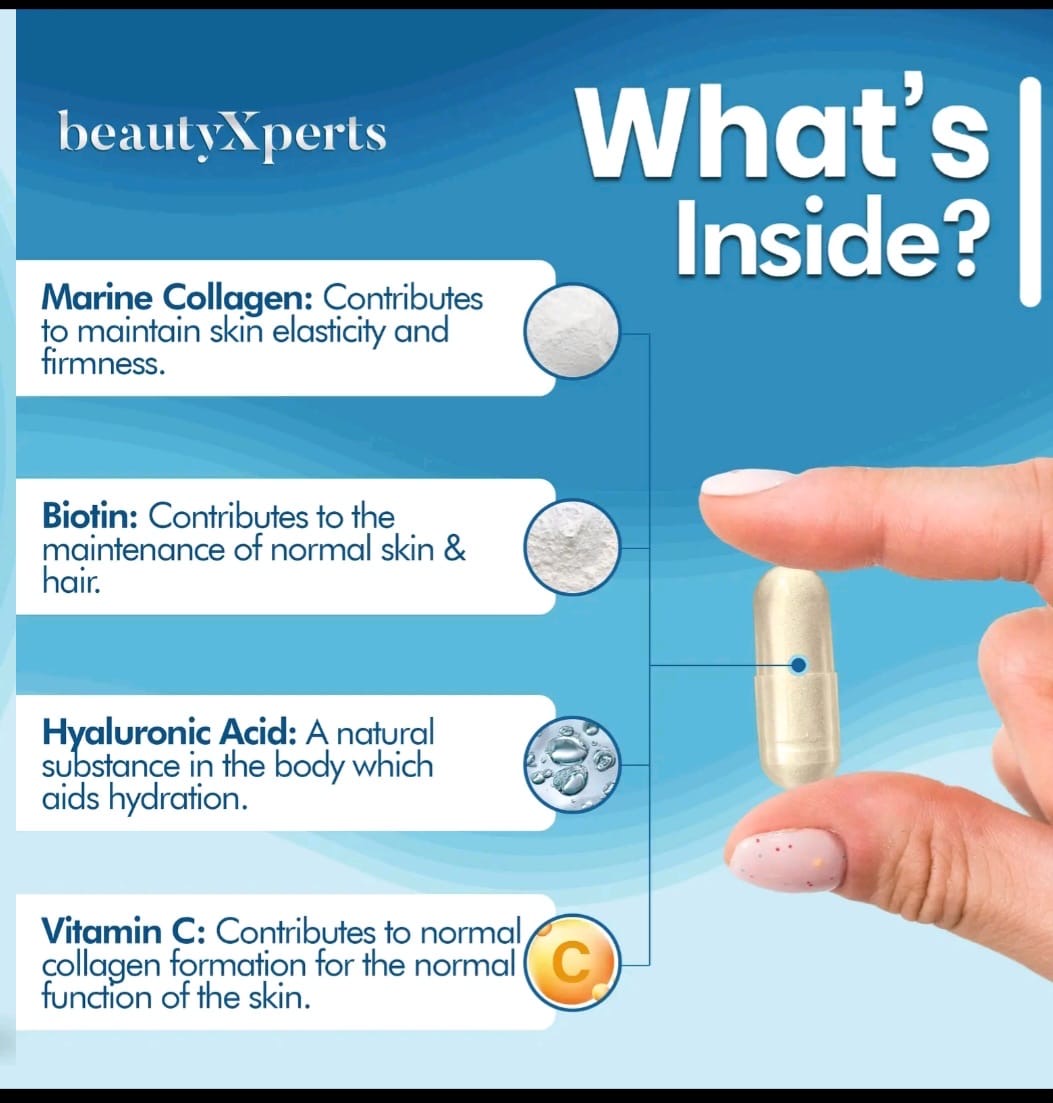 Beauty Xperts Marine Collagen with Biotin, Hyaluronuc Acid & Vitamin C