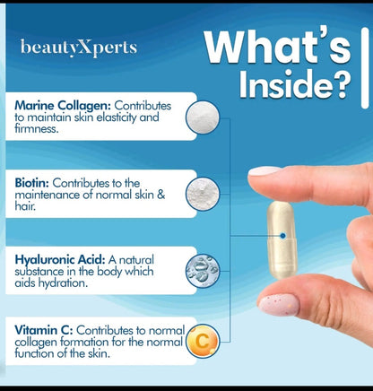 Beauty Xperts Marine Collagen with Biotin, Hyaluronuc Acid & Vitamin C