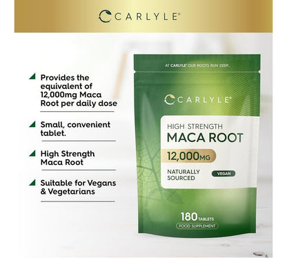 Carlyle Yellow Maca Root Tablets 12,000mg