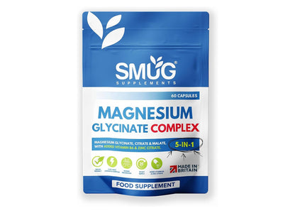 Magnesium Glycinate Complex British Made 5-in-1 by SMUG Supplements