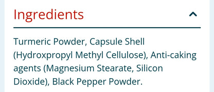 Revita Turmeric & Black Pepper capsules. 6months supply.