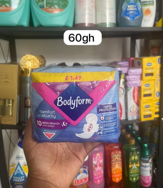 Bodyform Sanitary Pads 10maxi Night With Wings