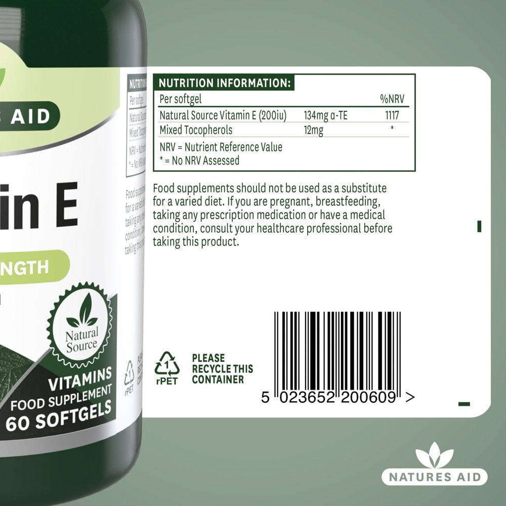 Nature aid vitamin e 200iu
