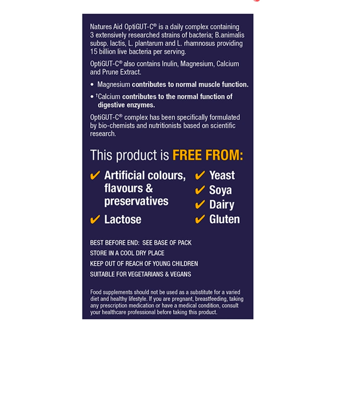 Nature Aid Optigut Digestion Support 2+and adults