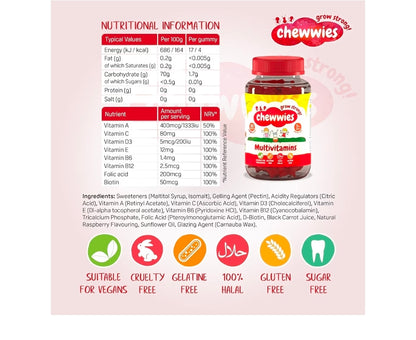 Chewwies kids Multivitamins 3+