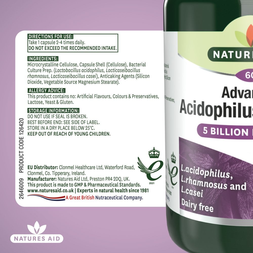 Natures Aid Acidophilus Complex, 5 Billion Bacteria