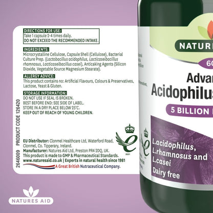 Natures Aid Acidophilus Complex, 5 Billion Bacteria