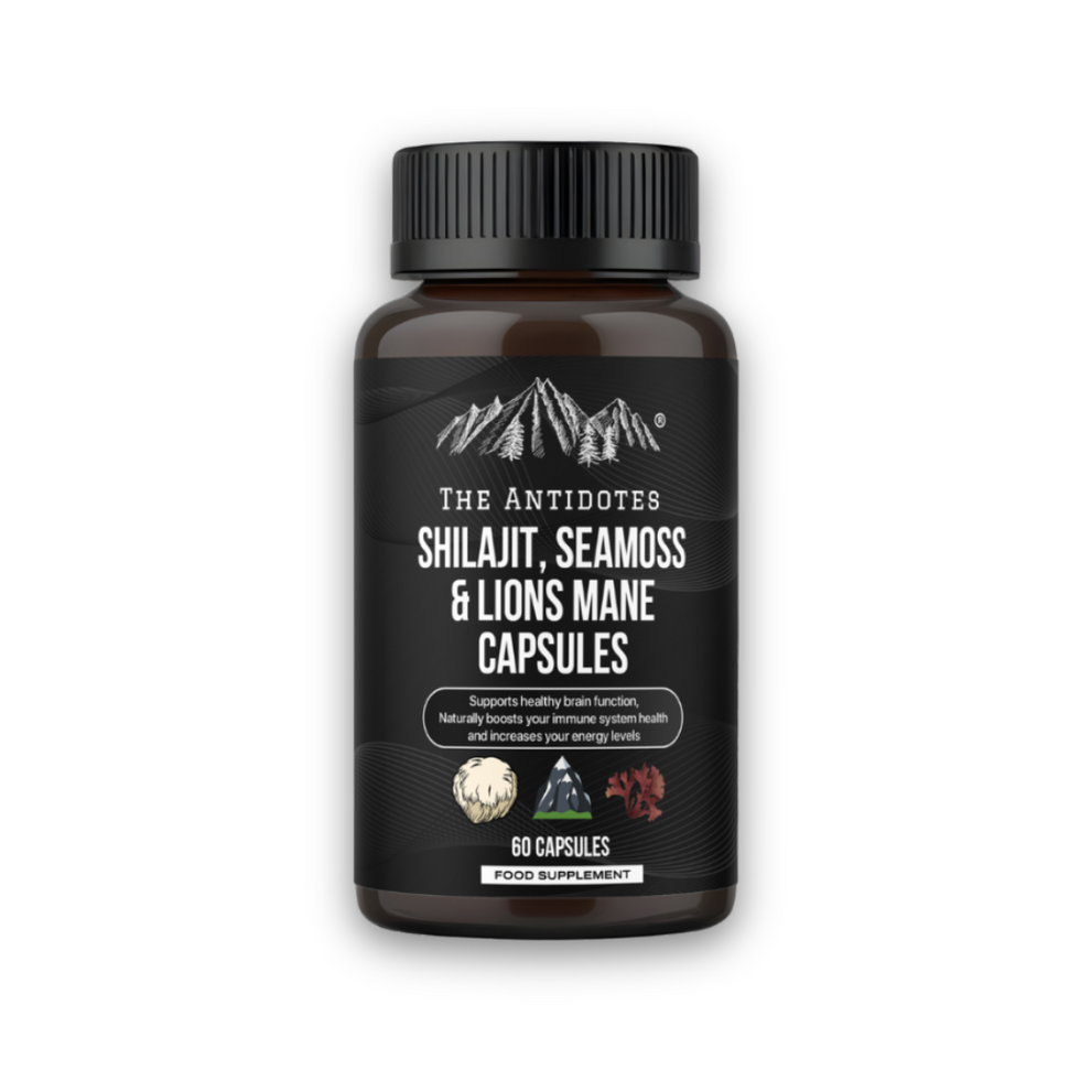 The Antidotes Shilajit,Lions mane And Seamoss Capsules