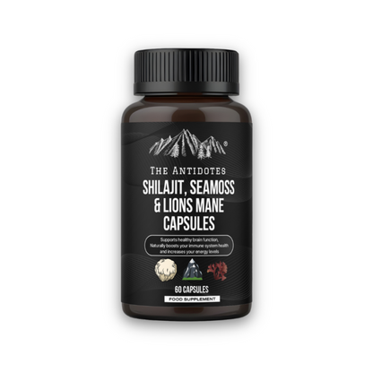 The Antidotes Shilajit,Lions mane And Seamoss Capsules