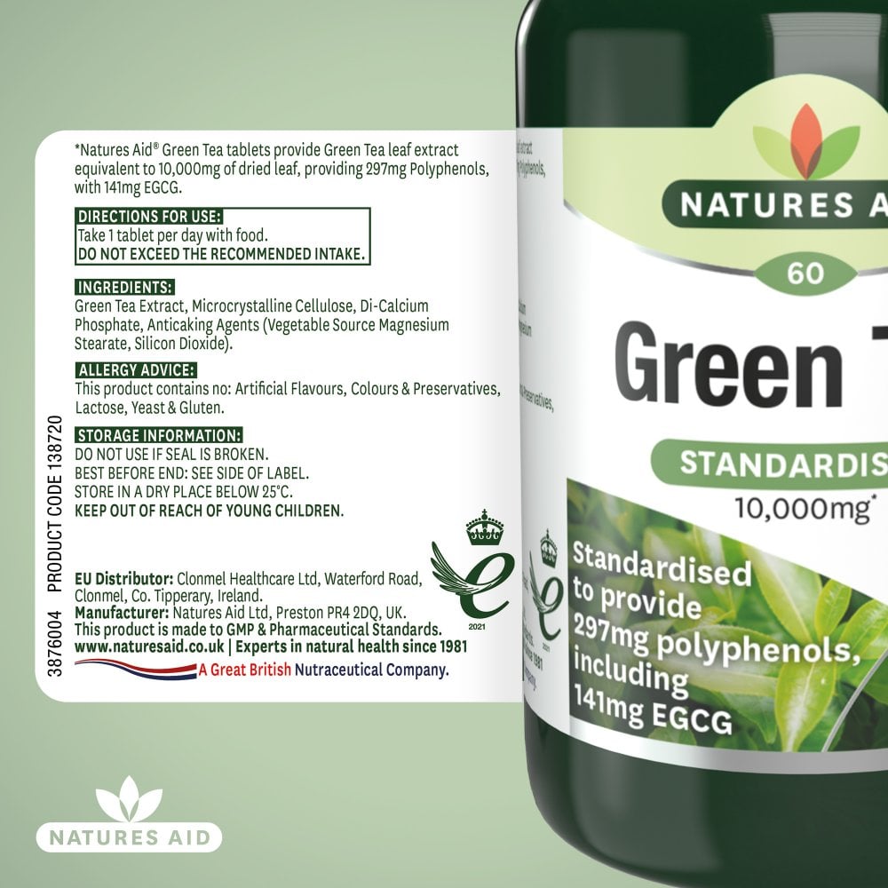 Nature Aid Green tea Extract 60 tablets