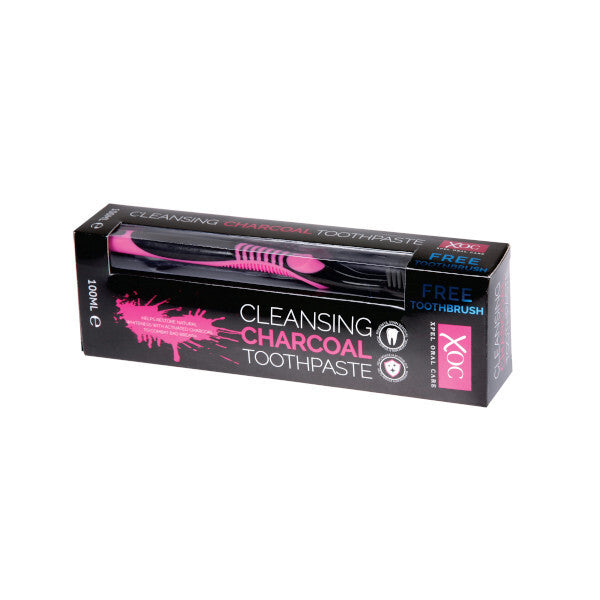 Xoc Cleansing Charcoal Toothpaste With Toothbrush