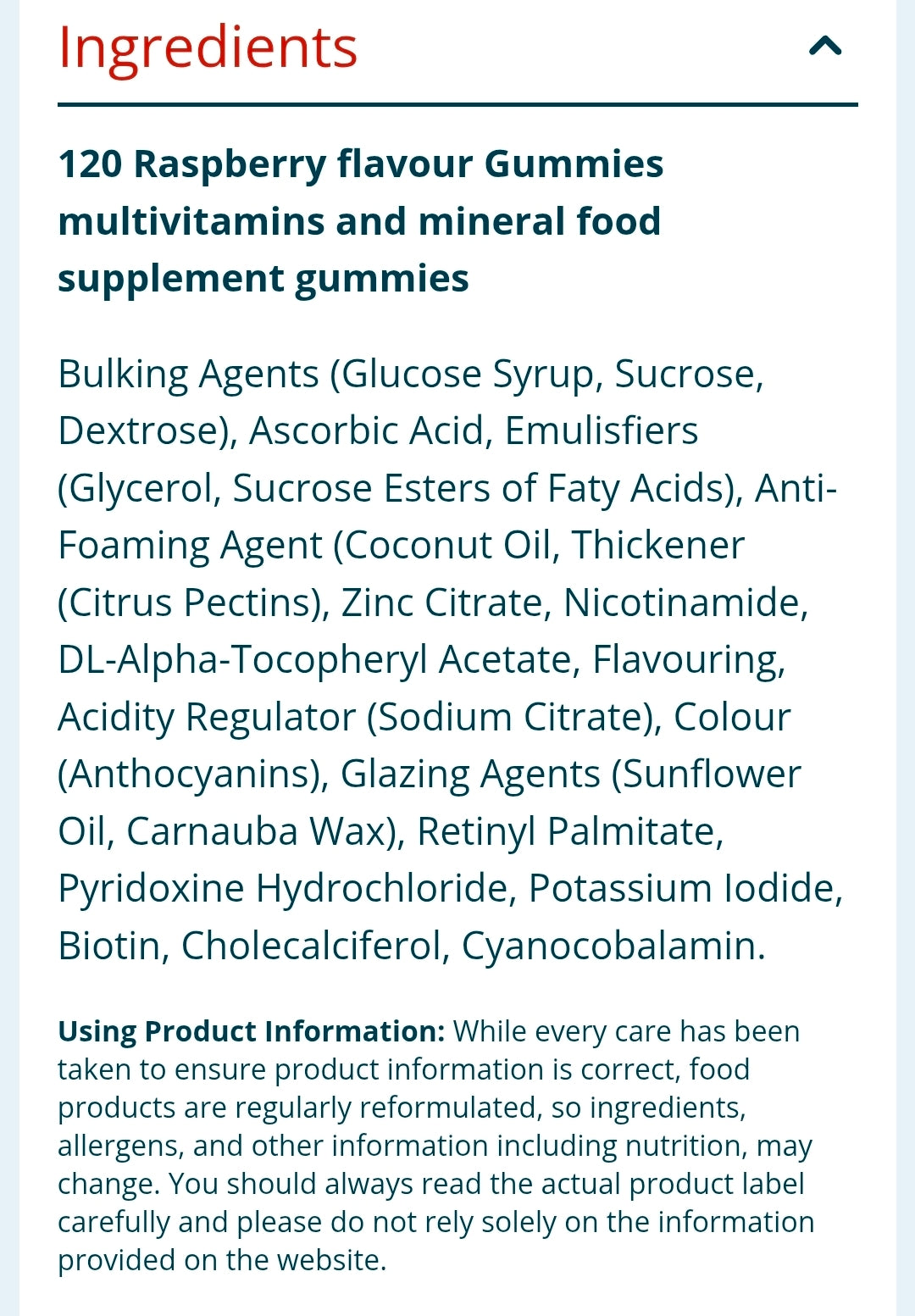Revitalise Healthcare + Adult Vitamin Gummies 120s - Raspberry