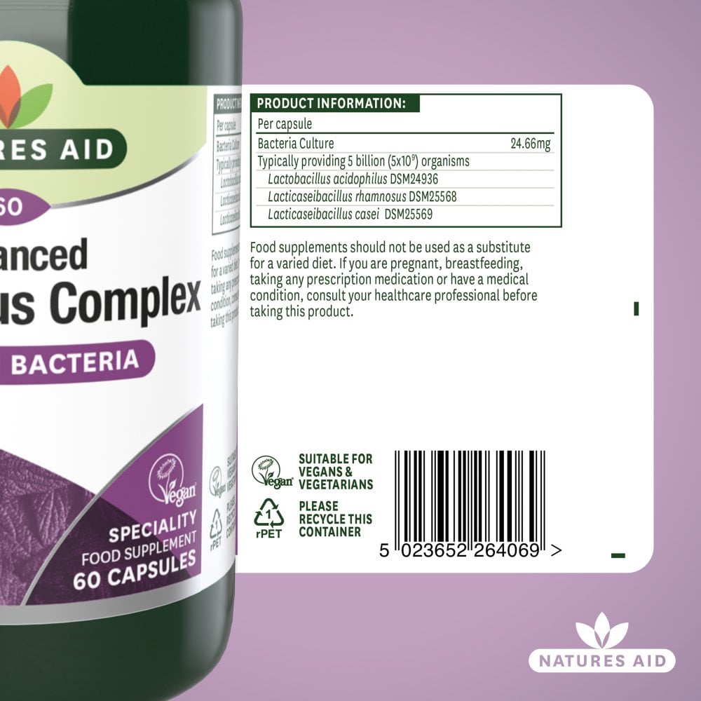 Natures Aid Acidophilus Complex, 5 Billion Bacteria