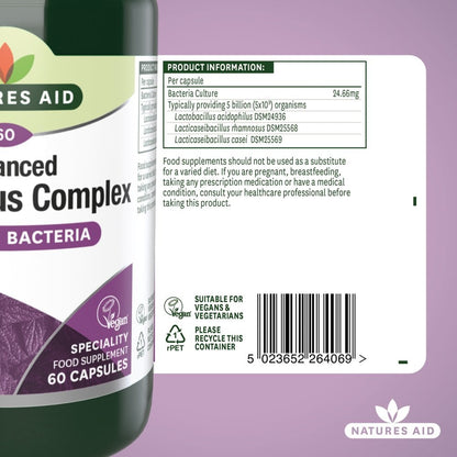 Natures Aid Acidophilus Complex, 5 Billion Bacteria