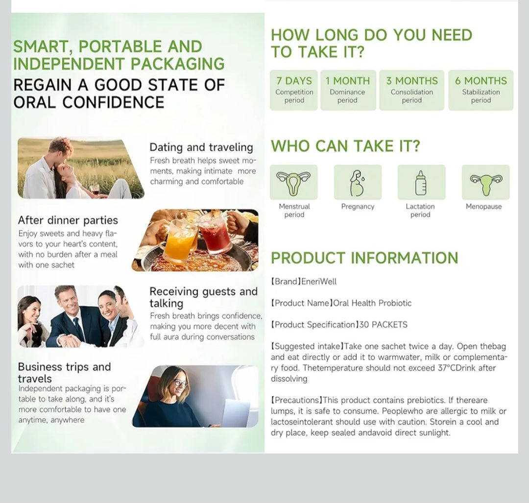 EneriWell Oral Health Probiotics 30 Packets