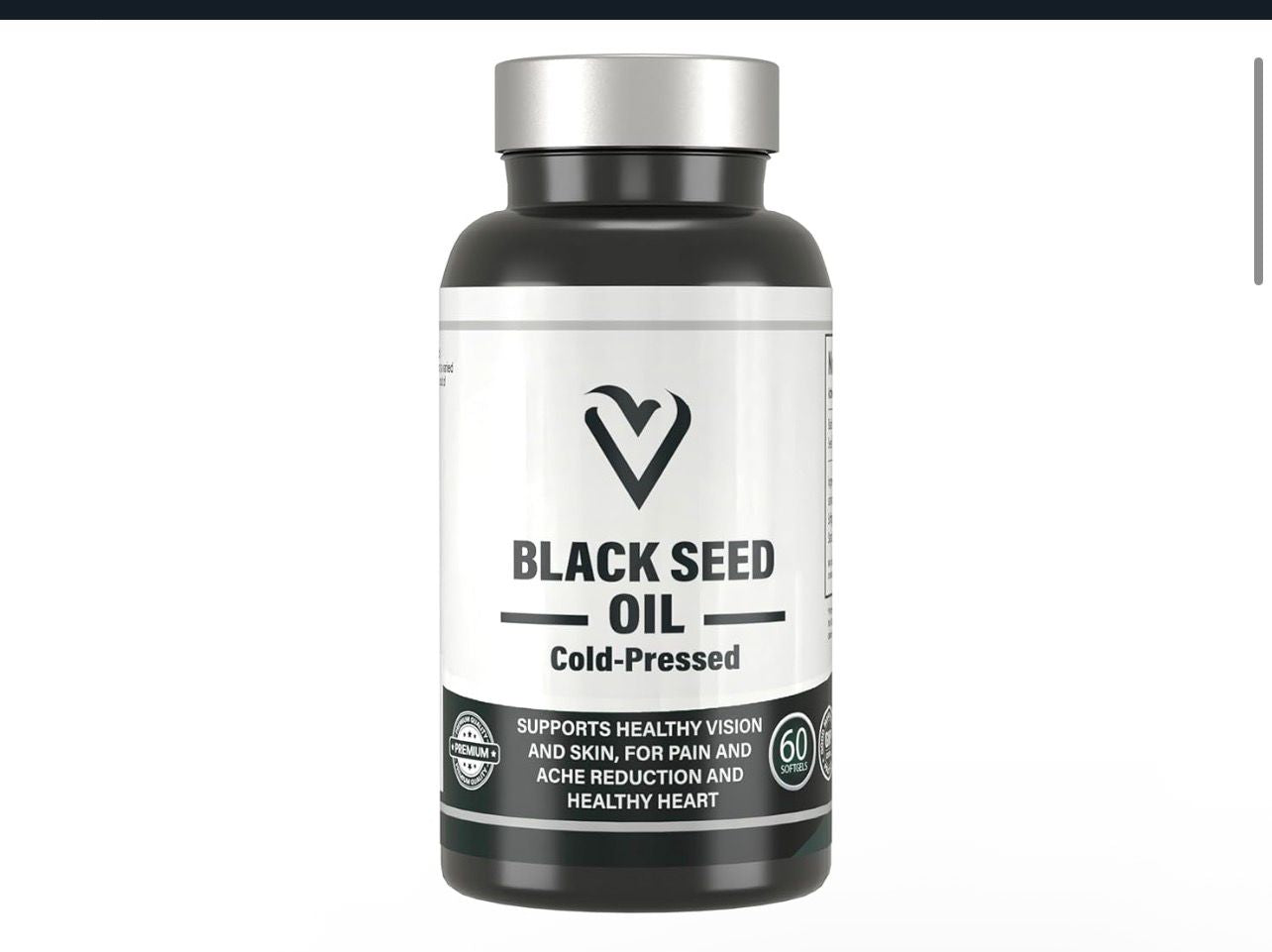 Black Seed Oil Cold-Pressed 60 Soft gel Capsules