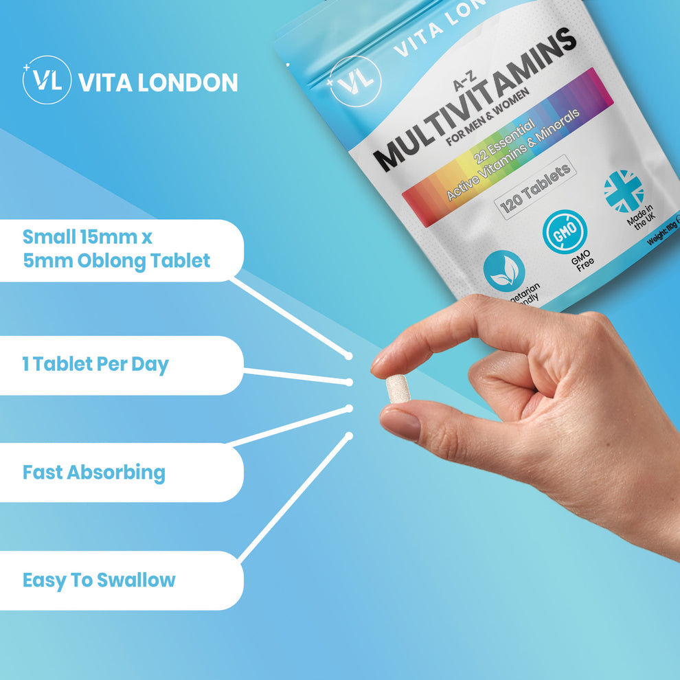 Vita London A-Z Multivitamins for Men & Women 22 Essential Active Minerals and Vitamins