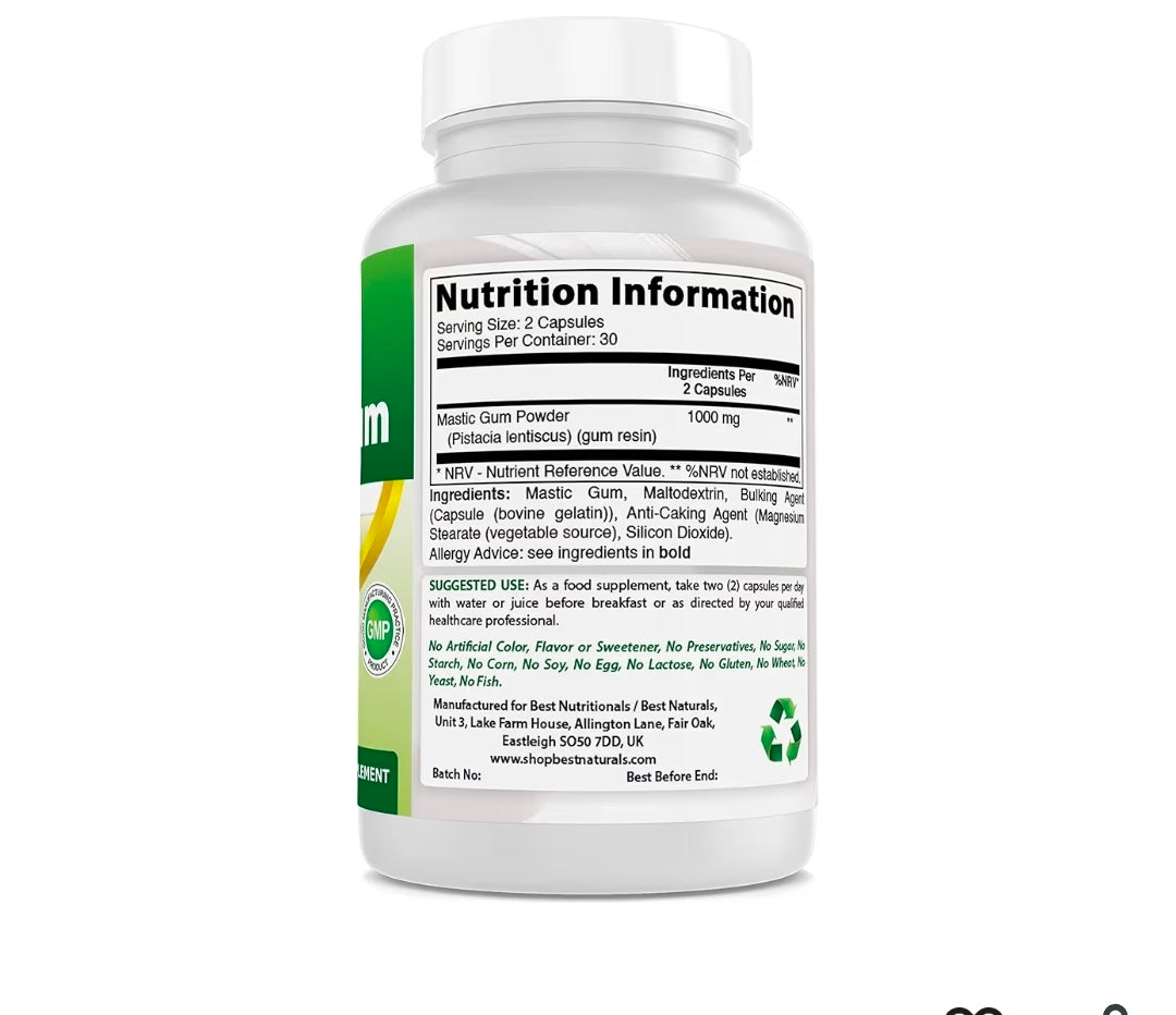 Mastic Gum 500mg 60capsules.