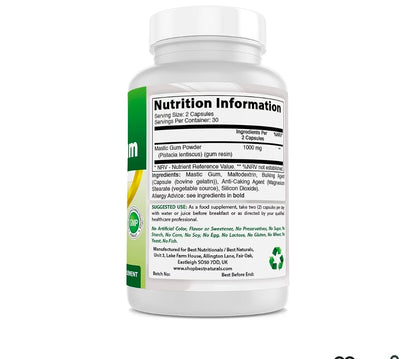 Mastic Gum 500mg 60capsules.
