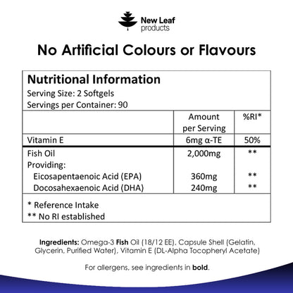 New Leaf Omega 3 Fish Oil