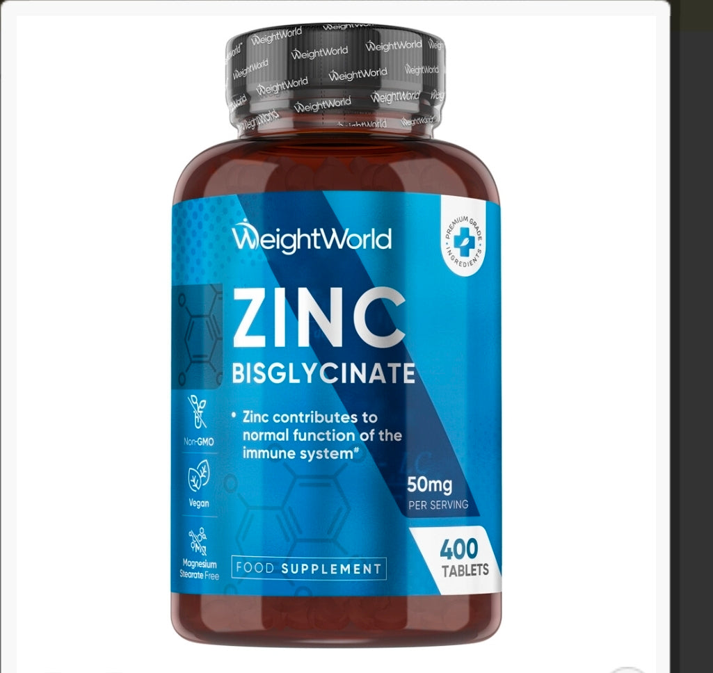 Weightworld Zinc Bisglycinate 400tablets