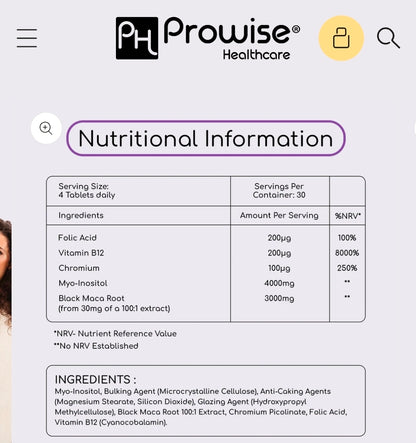 Prowise Healthcare Myo-Inositol Complex 120 Vegan Tablets 7000mg